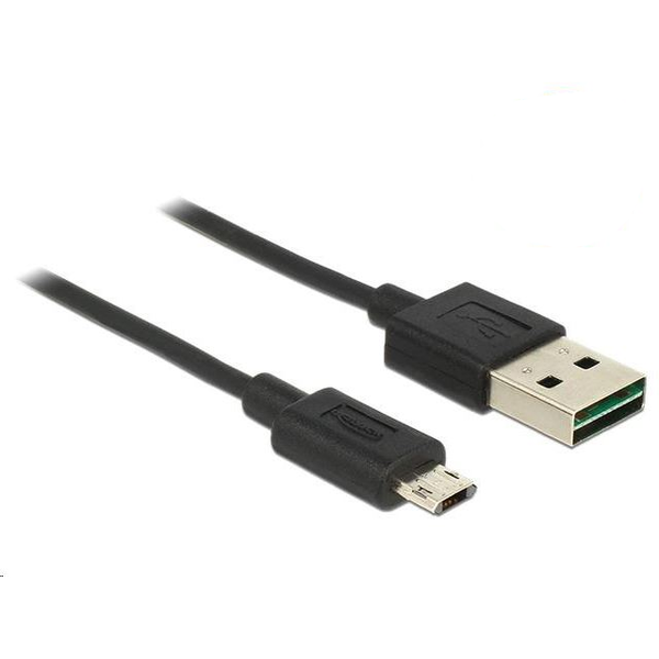 DELOCK USB Kabel A -> Micro-B St/St 1.00m schwarz Easy USB