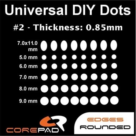 Corepad Skatez DOTS - Universal DIY Dots 0.85mm egértalp szett (CSD0020) (CSD0020)
