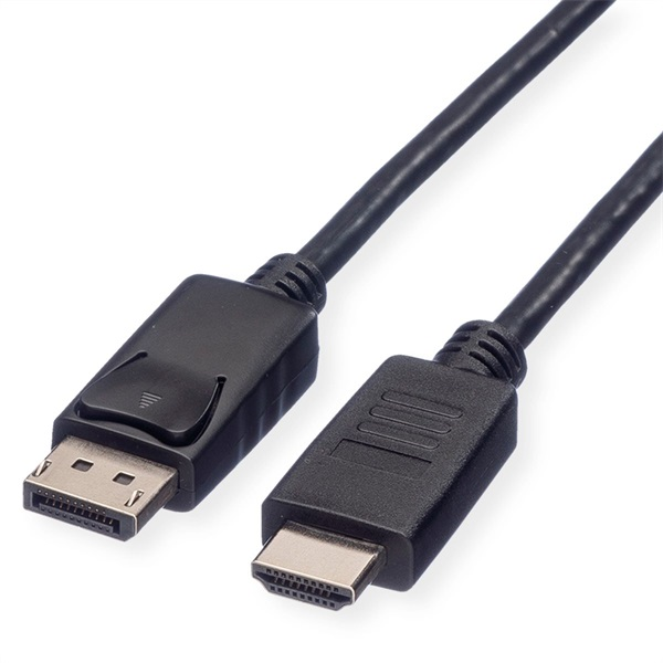 ROLINE DisplayPort - HDMI kábel, DP(M) -> HDMI M, 1m