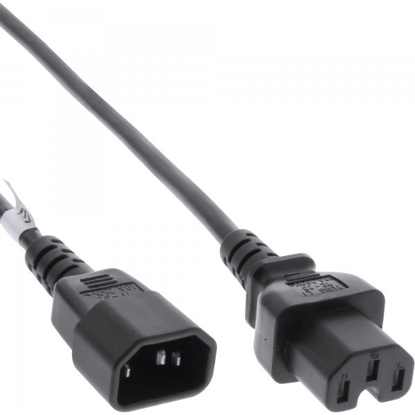 InLine B-16811B electriciteitssnoer Zwart 1,8 m C15 stekker C14 stekker