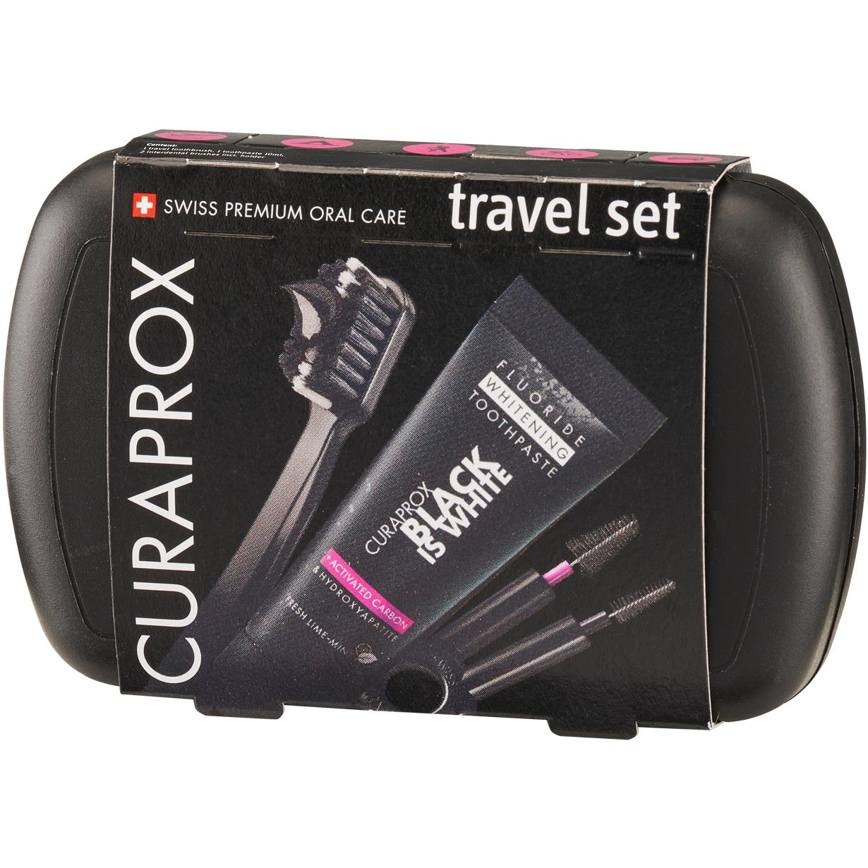 CURAPROX Travel Set Black is White (7612412430332)
