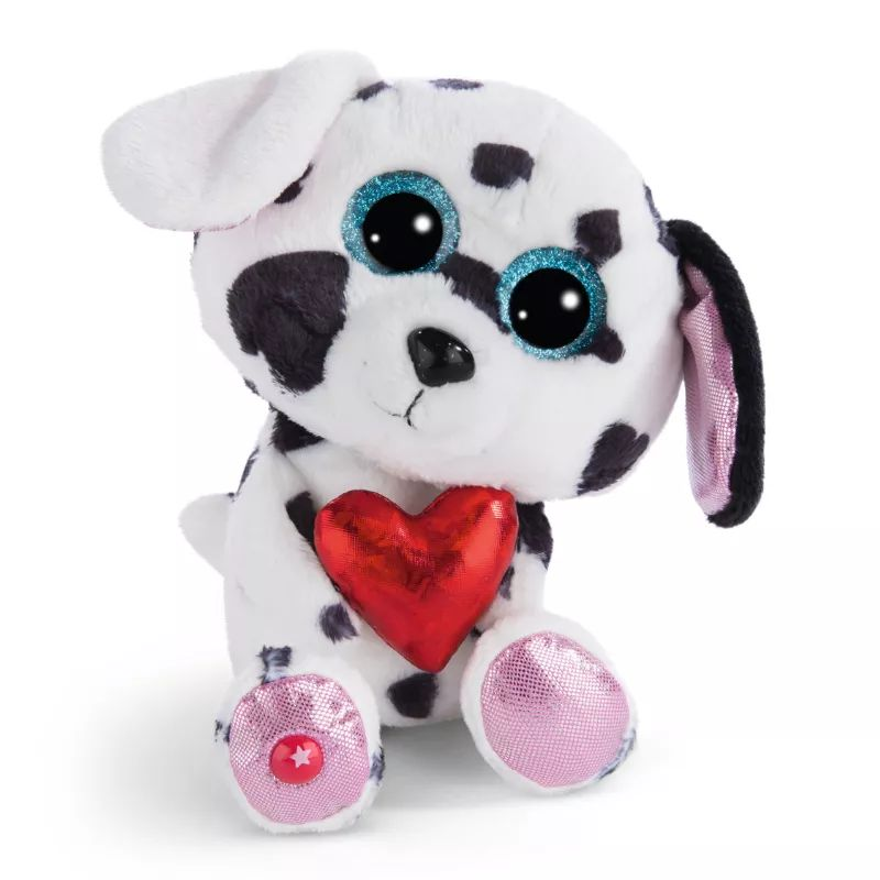 Nici Topaz dalmata plüss figura szívecskével - 15 cm (49236)