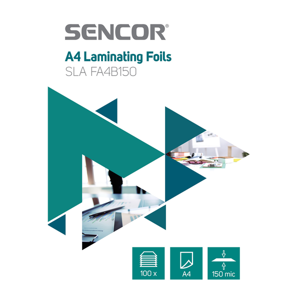 Sencor SLA FA4B150 2x75 micron A4 fényes lamináló fólia (100db / csomag)
