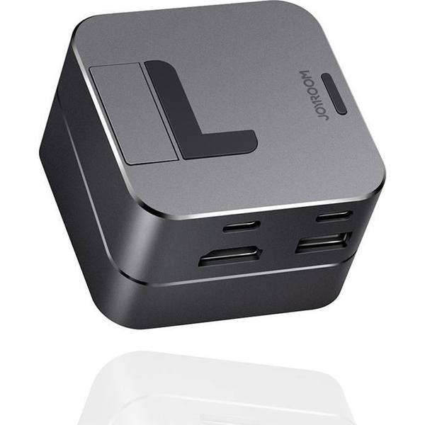 Joyroom Multifunctional Hub USB Type C - USB 3.0 / RJ45 / HDMI / USB Type C / Thunderbolt MacBook - Többfunkciós állvány