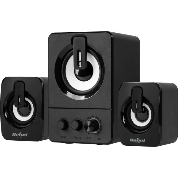 Zvočniki REBEL CS-50, 2.1, SUB BASS, črno