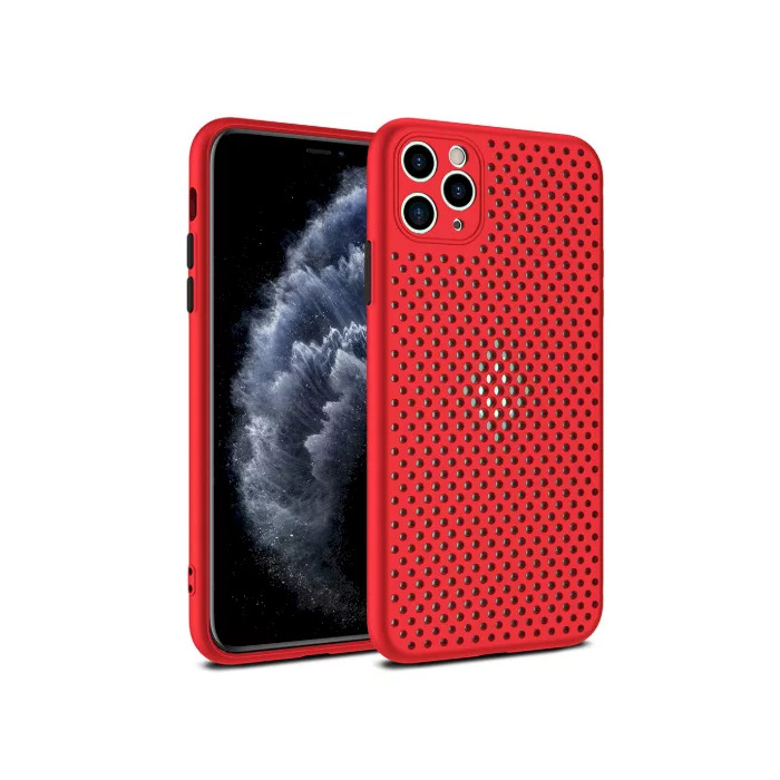 Fusion Breathe Huawei P40 Lite Szilikon Tok - Piros (FSN-BR-BC-P40L-RE)