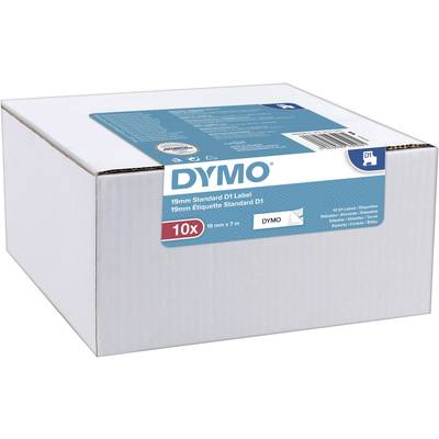 Feliratozó szalag 10 részes készlet DYMO D1 2093098 Szalagszín: Fehér Szövegszín:Fekete 19 mm 7 m (2093098)