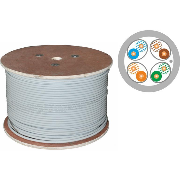  Alantec Kabel U/FTP kat.6A LSOH 4x2x23AWG B2ca 500m - (10Gb/s) 25 lat gwarancji, badanie jakości laboratorium INTERTEK (USA) ALANTEC - ALANTEC