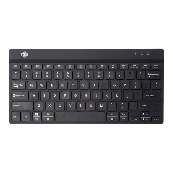 R-Go Tastatur Compact Break US-Layout kabellos       schwarz