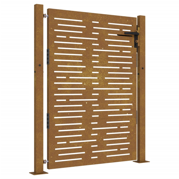 fűmintás corten acél kerti kapu 105 x 155 cm
