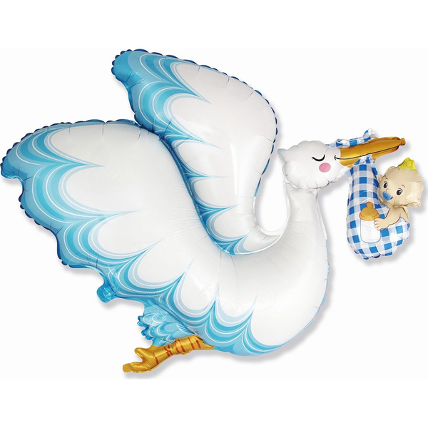 Flexmetal Balon foliowy 24 cale FX - Bocian Baby Boy, pakowany