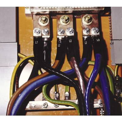 Zsugorcső készlet fázisjelöléshez O (zsugorodás előtt/után): 22 mm/6 mm, fekete CellPack 165612 (165612)