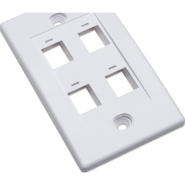 Intellinet 163316 Placca copripresa e copri interruttori Bianco
