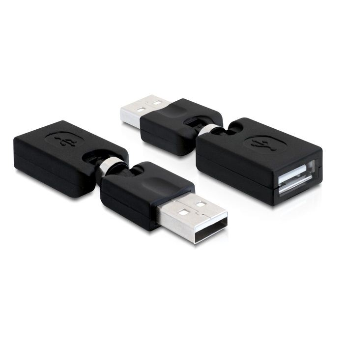 Delock forgatható adapter USB 2.0-A apa > anya (65260) (65260)
