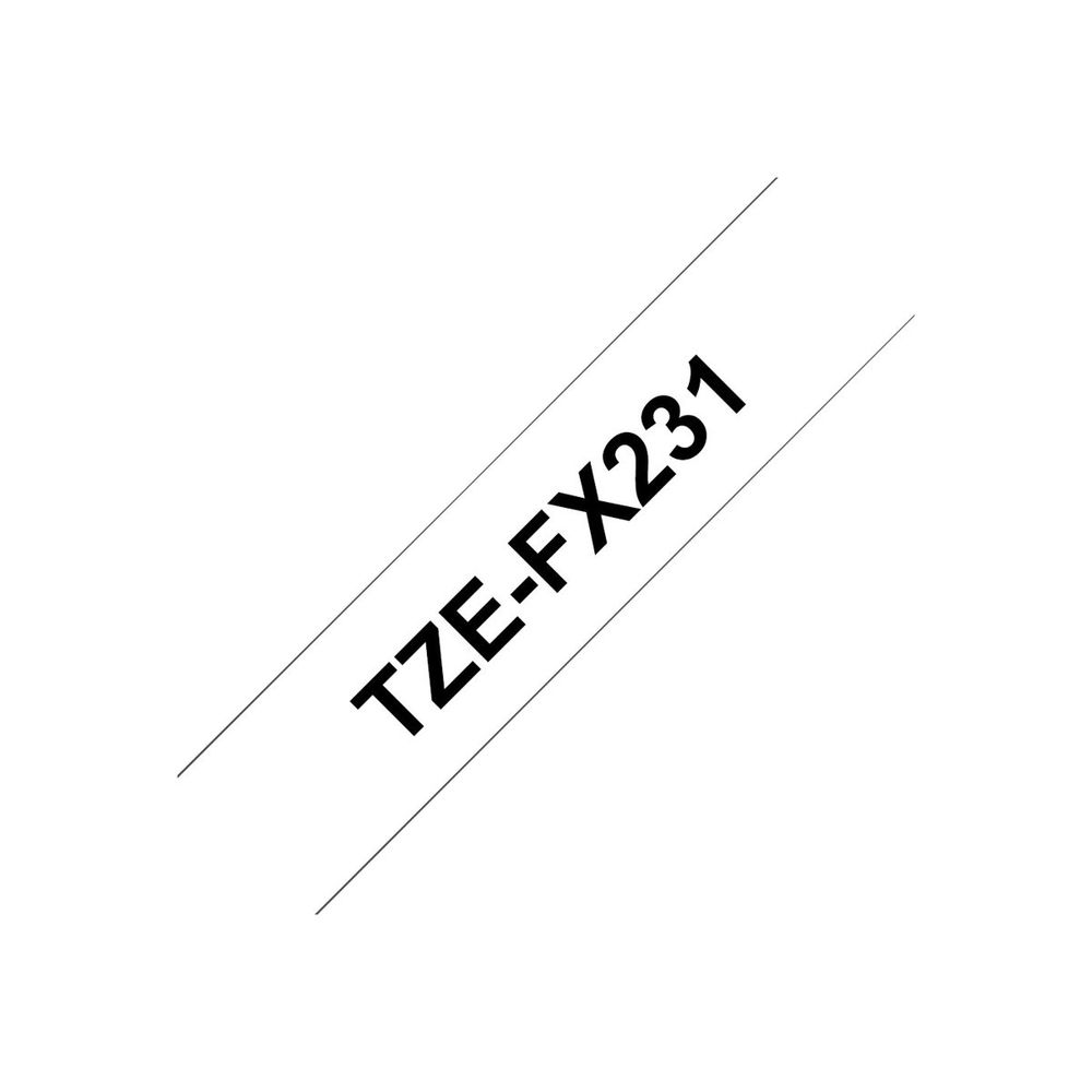 Brother TZe-FX231 - flexible ID tape - 1 cassette(s) - Roll (1.2 cm x 8 m) (TZEFX231)