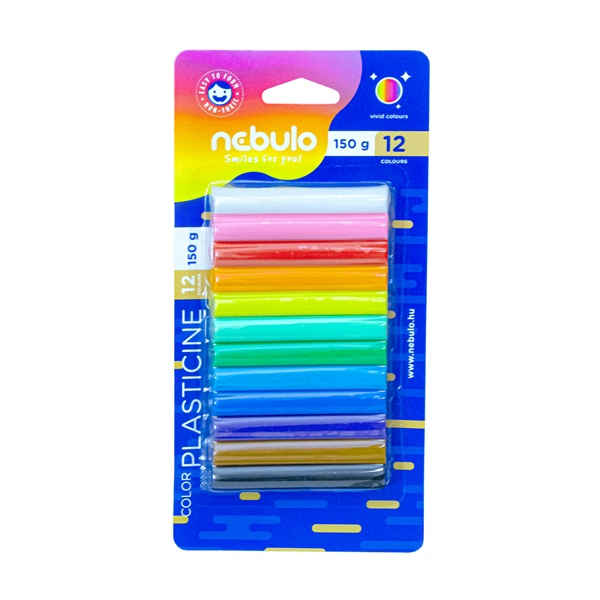 Nebulo 150 g 12 db színes gyurma készlet (SZGY-12-150)