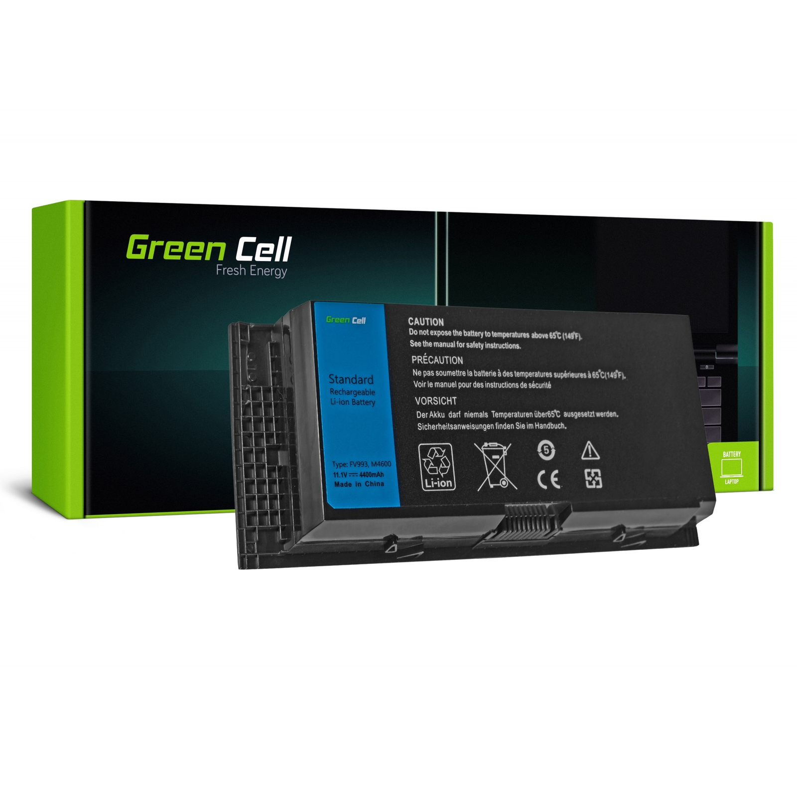 Green Cell DE45 Dell Precision Mxxxx Notebook akkumulátor 4400 mAh (DE45)