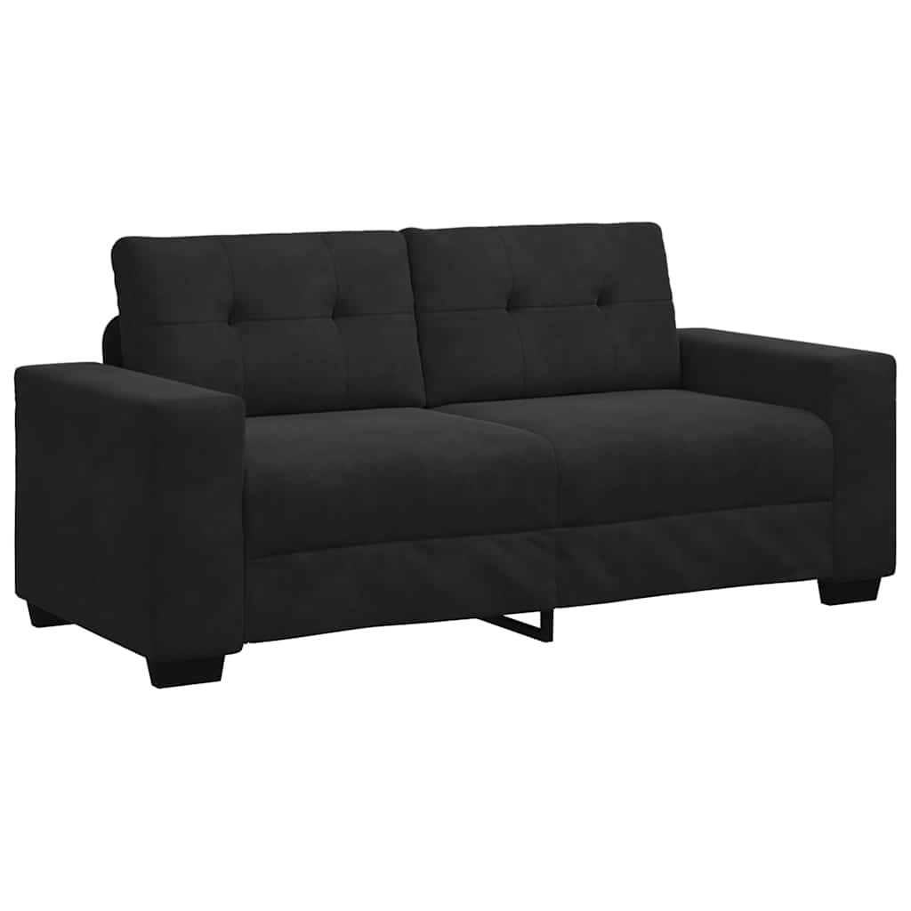fekete bársony loveseat kanapé 140 cm (4105127)