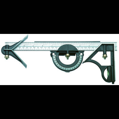 Kombinált vonalzó központozóval és szögmérővel, 300 mm C.K. T3579 Keresztmetszet 16 x 4 mm (T3579)