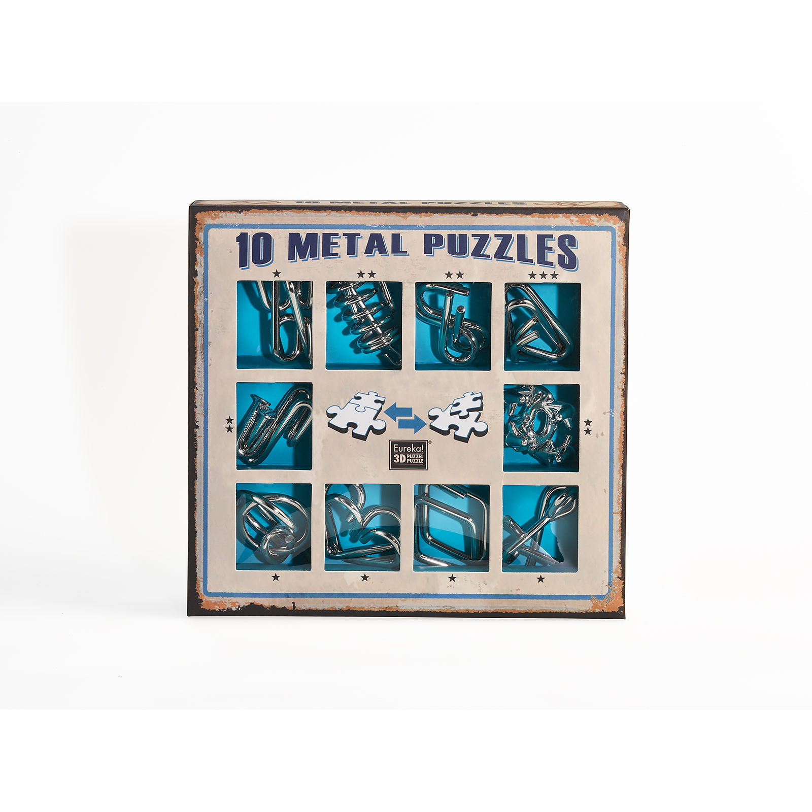 Eureka 10 Metal Puzzle Set ördöglakat készlet - Kék (EUR34510)