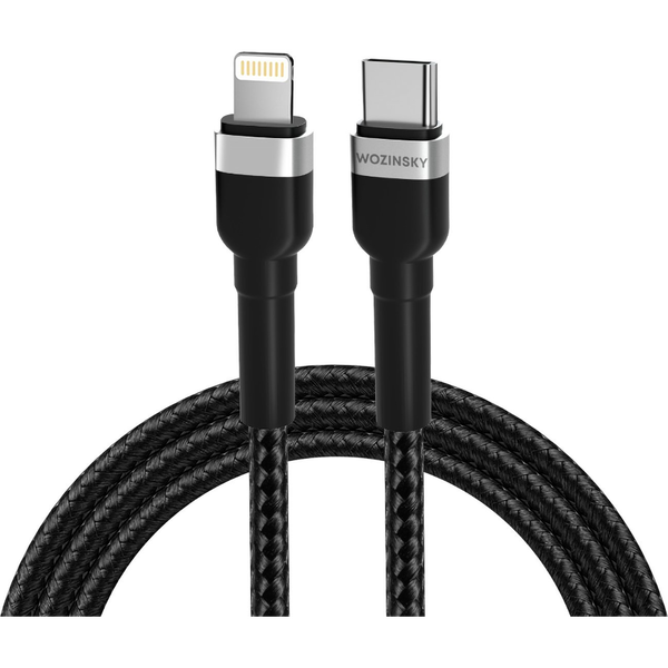 Wozinsky WNBCL2 Type-C-Lightning Kábel PD 30W 2 m-Fekete