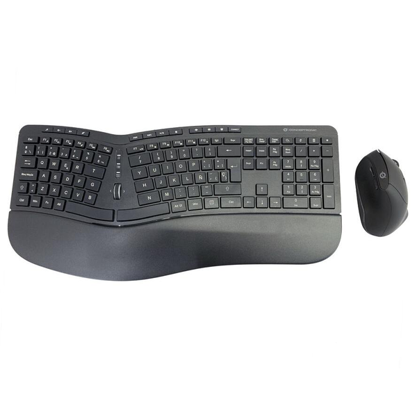 Conceptronic ORAZIO02ES teclado Rato incluído Escritório RF Wireless QWERTY Espanhol Preto
