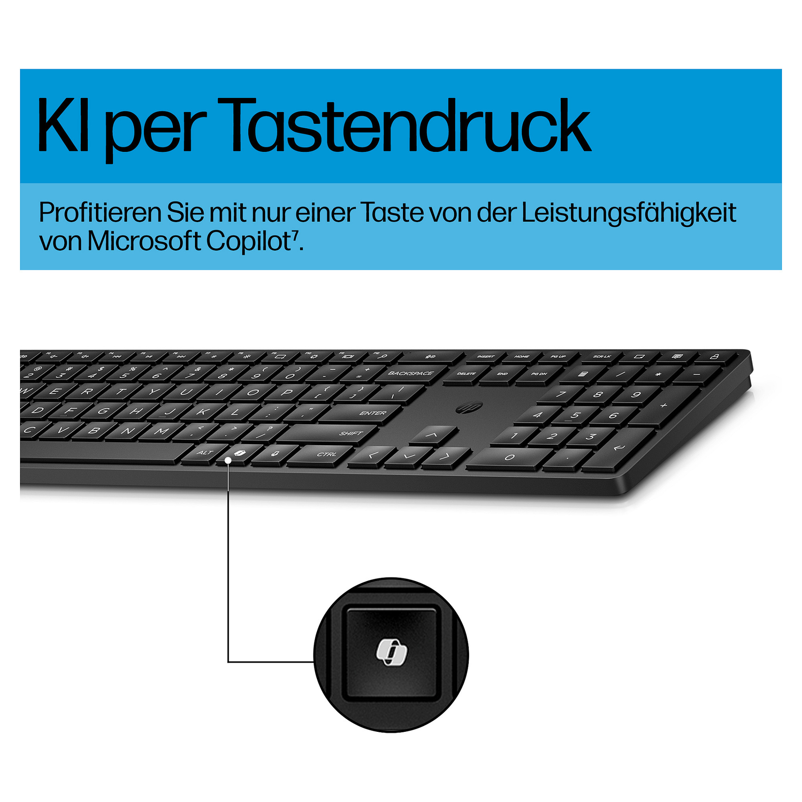 HP 655 Wireless Keyboard and Mouse Combo billentyűzet Egér mellékelve Irodai Vezeték nélküli RF Fekete (4R009UT#ABD)