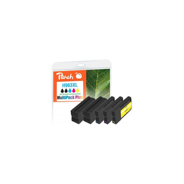 Peach PI300-1032 inktcartridge 5 stuk(s) Compatibel Hoog (XL) rendement Zwart, Cyaan, Roze, Geel