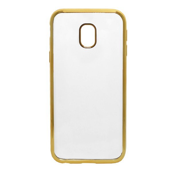 Szilikon telefonvédő (fémhatású keret) ARANY [Samsung Galaxy J3 (2017) SM-J330 EU] (5996457721436)
