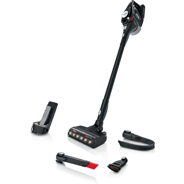 Bosch Serie 8 BCS8214BL вертикална прахосмукачка и електрическа метла Стик прахосмукачка Батерия Сухо Плат Без торба 0,4 Д Черен, Сребърен 4 Ah