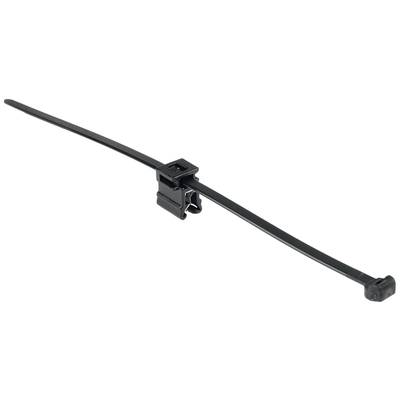 HellermannTyton 156-01153 T50ROSEC4B-PA66W-BK (100) Kábelkötöző csíptetővel 200 mm 4.6 mm Fekete 100 db (156-01153)