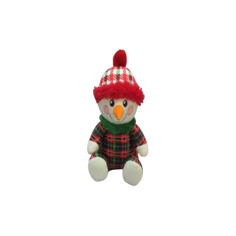 Karácsonyi Aranyos Hóember plüssfigura 22 cm (SS00152)
