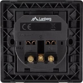 Lanberg Gniazdo podtynkowe Lanberg AC-WS01-USB2-E-B