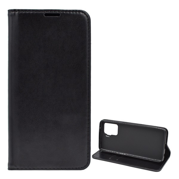 Tok álló, bőr hatású (FLIP, oldalra nyíló, asztali tartó funkció) FEKETE [Oppo Reno 5 Lite] (5996591088273)