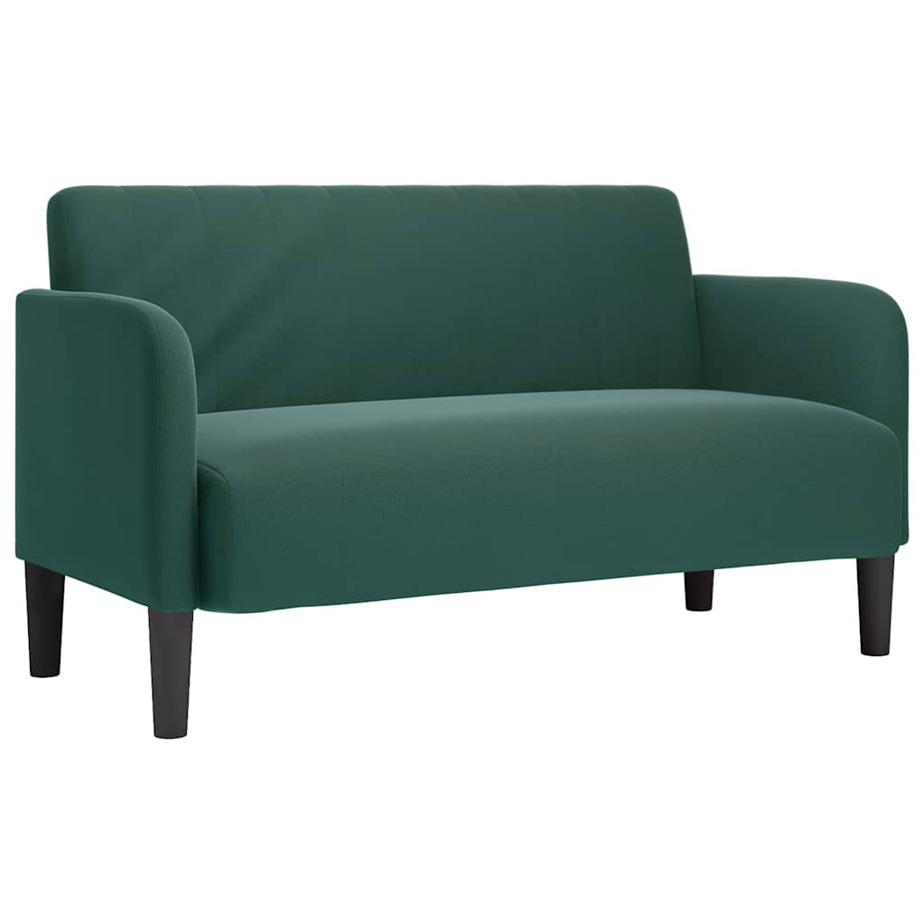 sötétzöld bársony loveseat kanapé 109 cm (4100589)
