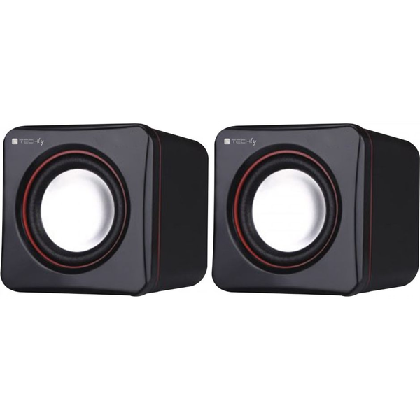 Techly ICC SP-320ETY højttaler Sort Ledningsført 3 W