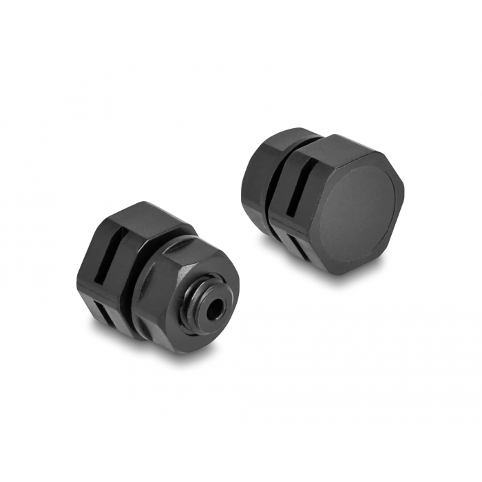 Delock Ventillációs csatlakozó M6 fekete 2 db. (60477) (60477)