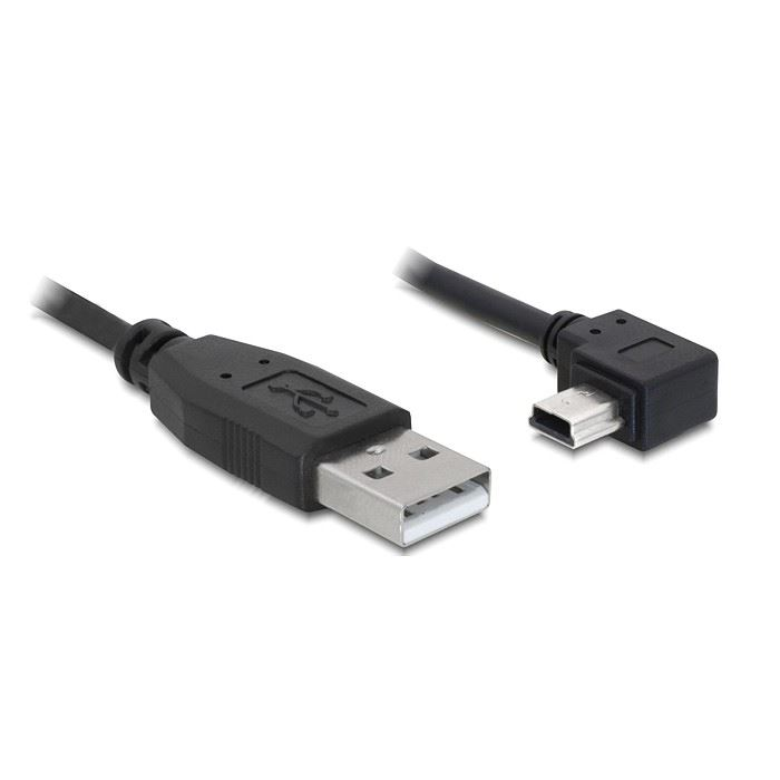 Delock 82682 USB 2.0-A male > USB mini-B 5pin male hajlított 2m (82682)