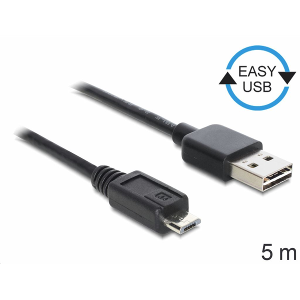 USB kabel - microUSB typ B Delock 5 m