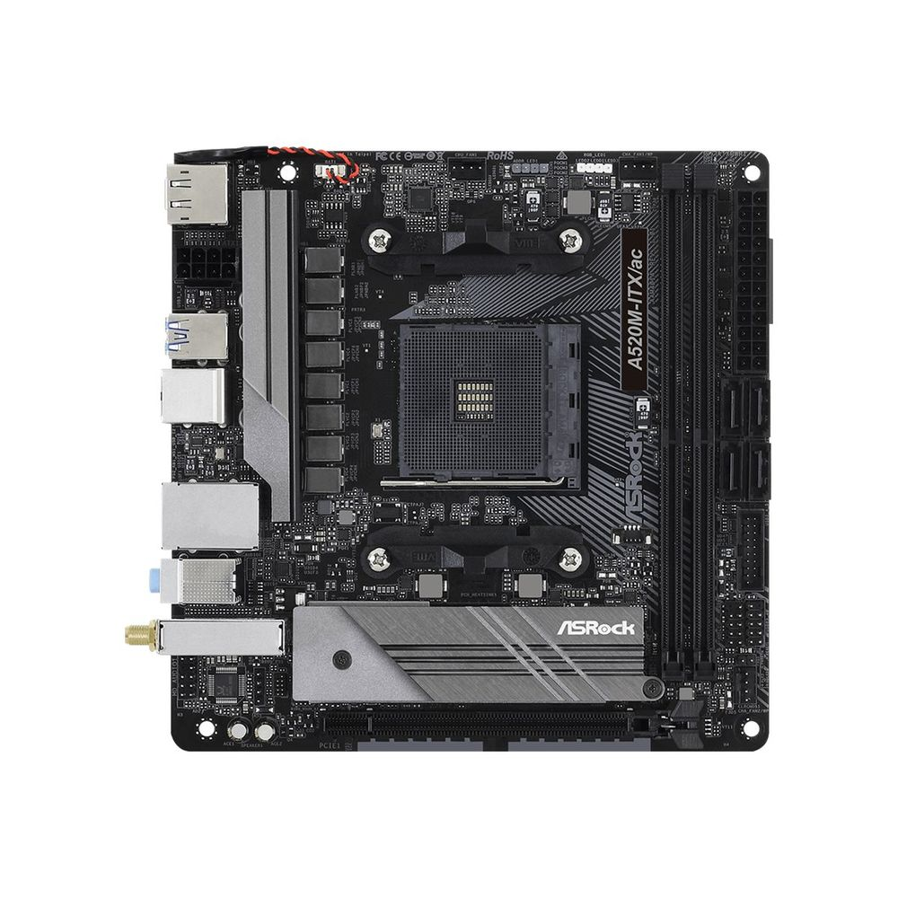 ASRock A520M-ITX/ac - motherboard - mini ITX - Socket AM4 - AMD A520 (90-MXBDG0-A0UAYZ)