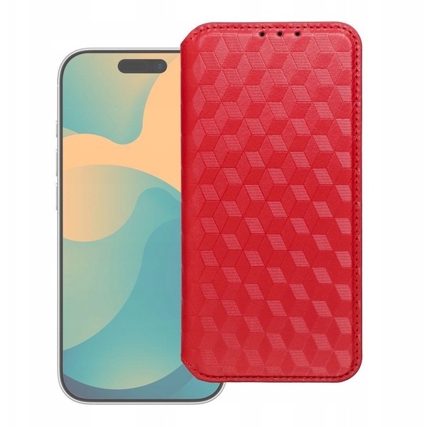 Hello Case Etui z klapką na Xiaomi Redmi NOTE 15 PRO Plus 5G Cubic Book czerwone