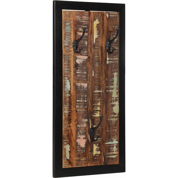 kabátállvány többszínű 40x2x80 cm tömörfa, újrahasznosított fa