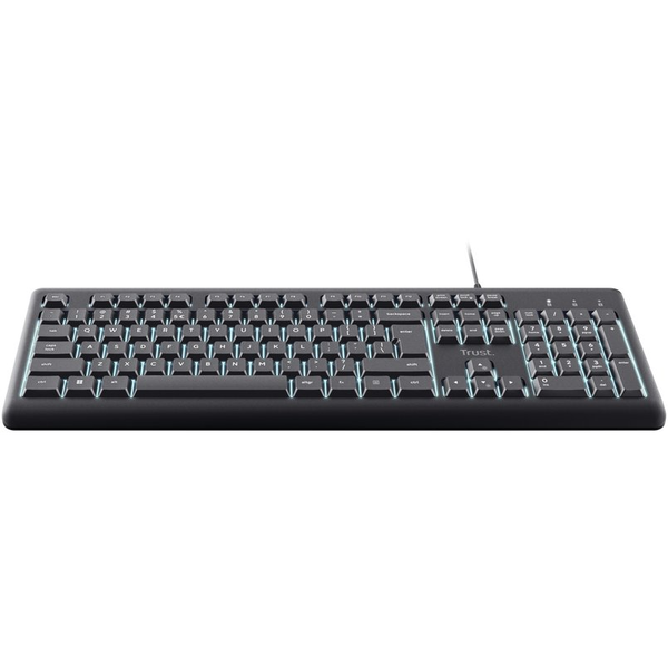 Trust Primo Beleuchtete tastiera Casa/ufficio USB QWERTZ Tedesco Nero