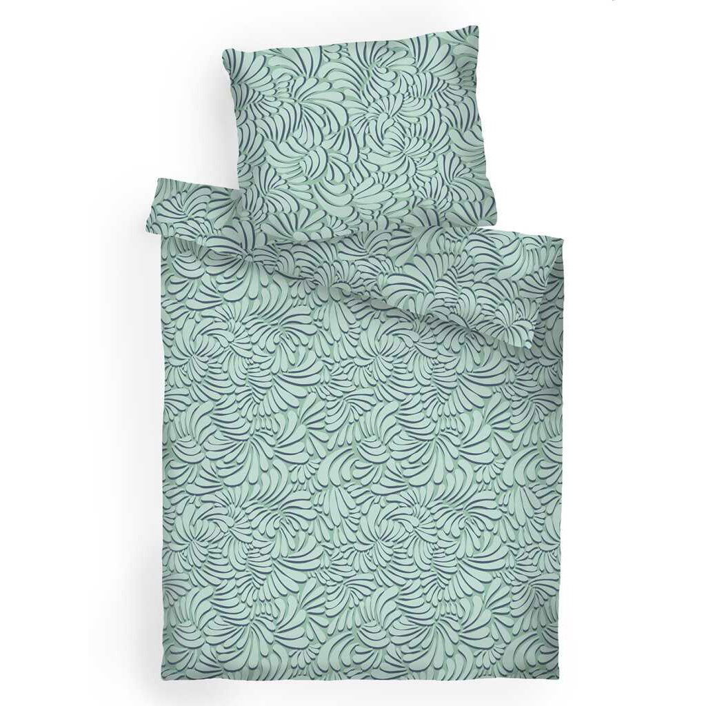 DADKA Pamut ágyneműhuzat, Iluze 2, mentazöld, 140×200 + 70×90 cm (8595085927349)