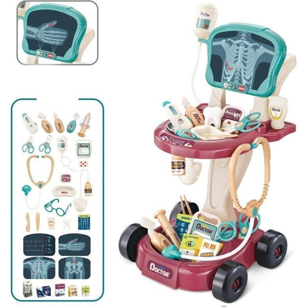 Lean Toys Ekg Orvosi Kocsi Orvosi Asztali Készlet
