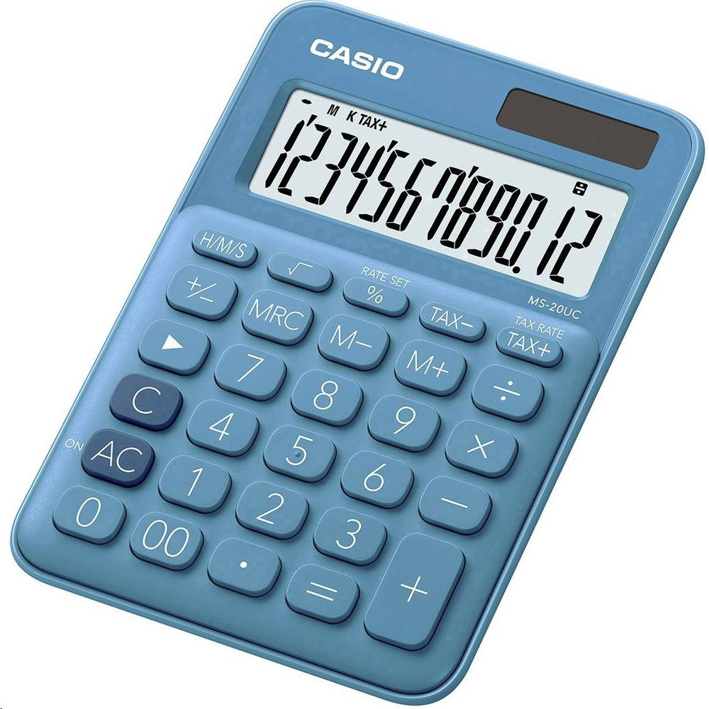 Casio MS-20UC-BU asztali számológép, kék (MS-20UC-BU)