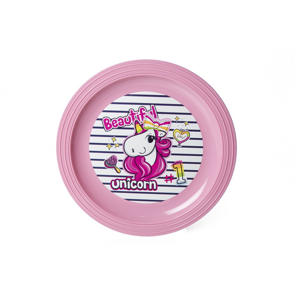 Iris Unikornis Műanyag gyerek lapostányér - 20 cm (161486-001N)