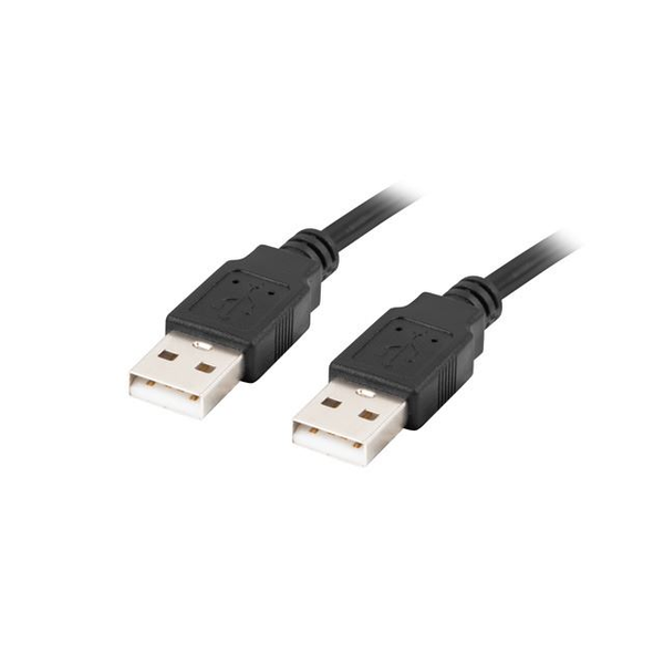 Kabel Lanberg CA-USBA-20CU-0010-BK USB-A - USB-A 1 m