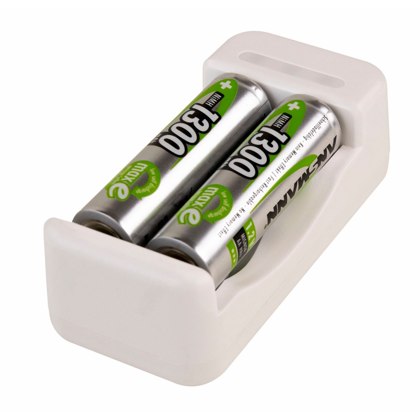 Ansmann Basic II 2x AA/AAA NiMH Akkumulátor Töltő (+2 db AA elem) (1001-0119-01)