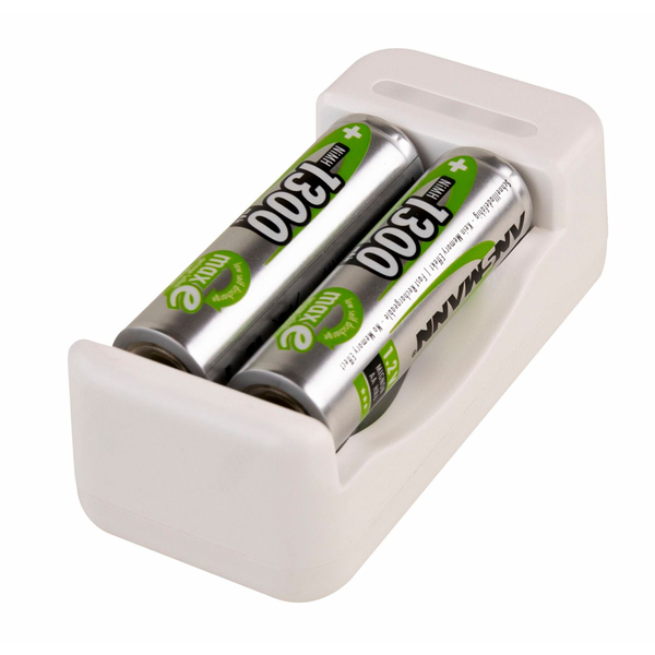 Ansmann Basic II 2x AA/AAA NiMH Akkumulátor Töltő (+2 db AA elem)
